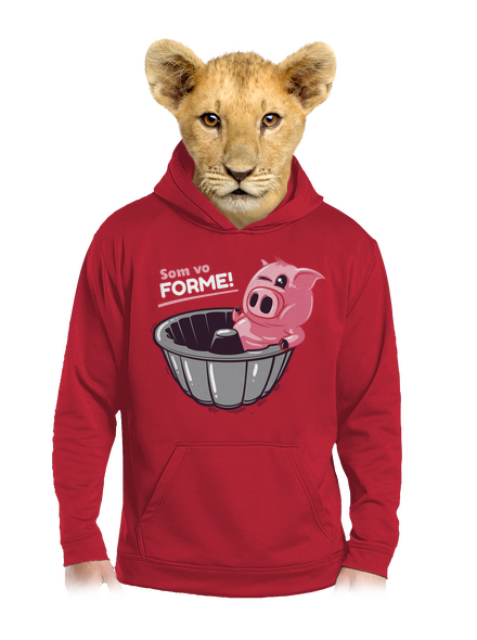 Vo forme detská mikina klokanka Fire Red