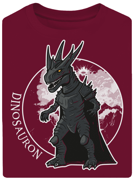 Dinosauron unisex tričko oversized Garnet