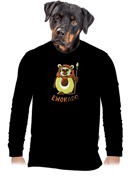 Ewokado pánske dlhý rukáv Black