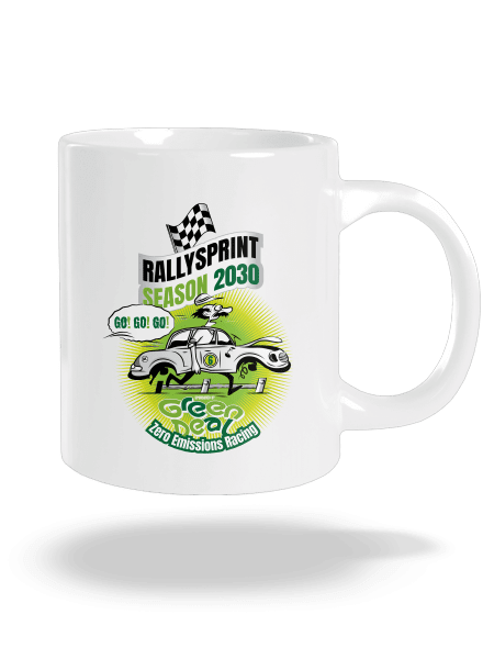 Rallysprint 2030 veľký hrnček White