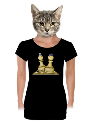 Šach a Mat dámske tričko s lemom Black