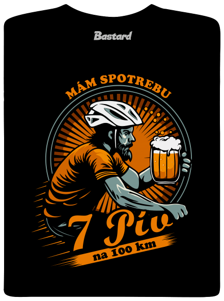 Spotreba 7 na 100 detské tričko Black