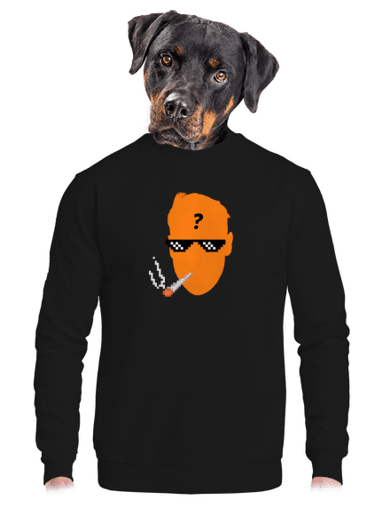 Thug life unisex mikina bez kapucne Black