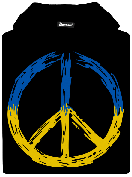 Ukrajina - Peace detská mikina klokanka Black