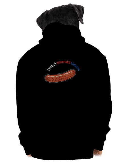 Poctivá buchta a klobása pánska mikina na zips Black