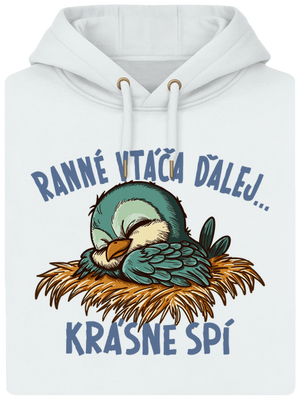 Ranné vtáča spí unisex mikina premium Snowwhite