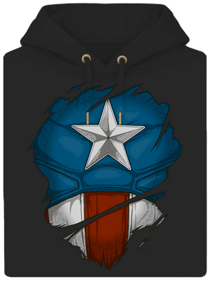 Captain Inside unisex mikina premium Dark Black