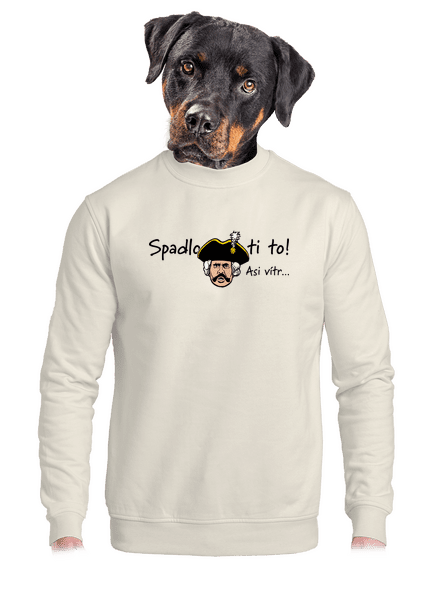 Spadlo ti to unisex mikina bez kapucne Off White