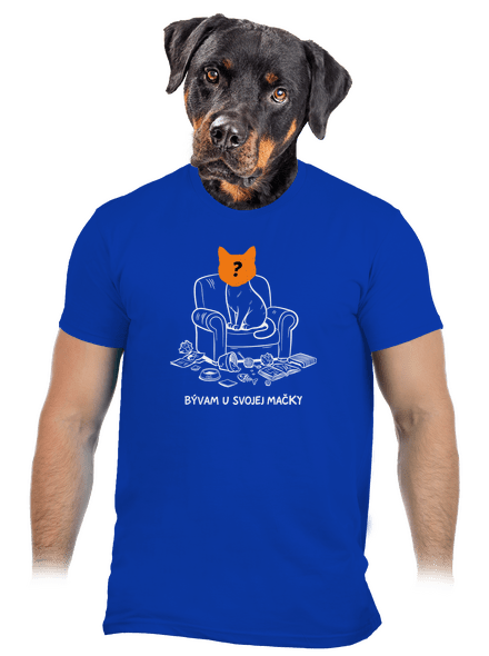 Bývam u svojej mačky pánske tričko Royal Blue