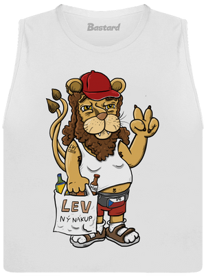 Lvíček dámske tielko voľné White