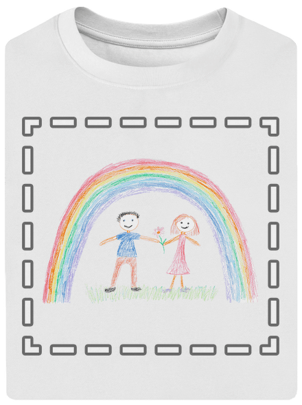 Detské kresby - Nahraj vlastnú unisex tričko oversized White