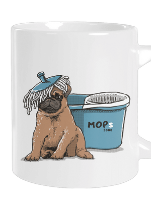 Mops veľký hrnček White