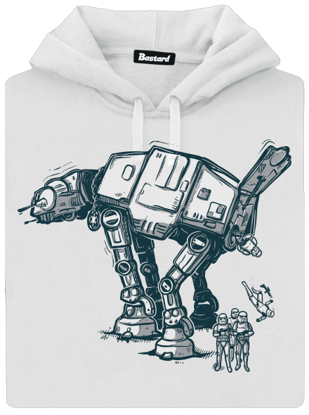 AT-AT dámska mikina klokanka White