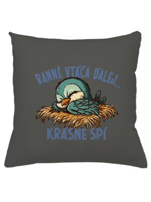 Ranné vtáča spí vankúš Gray Pol