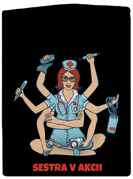 Sestra v akcii dámska mikina na zips Black