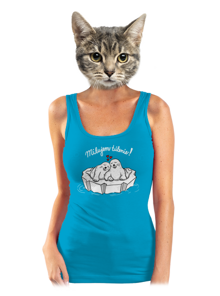 Milujem túlenie dámske tielko klasické Blue Atol