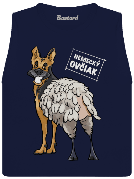 Nemecký ovčiak dámske tielko voľné Navy