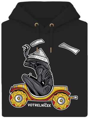 Votrelníček unisex mikina premium Dark Black