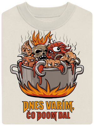 Čo Doom dal unisex mikina bez kapucne Off White