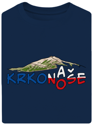 Krkonoše unisex tričko oversized Midnight Blue