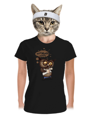 Need more coffee dámske športové tričko Black