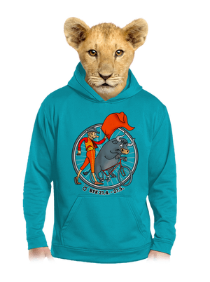 Cyklistický horoskop: Býk detská mikina klokanka Hawaiian Blue