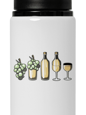 Evolúcia bieleho vína flaša na vodu White