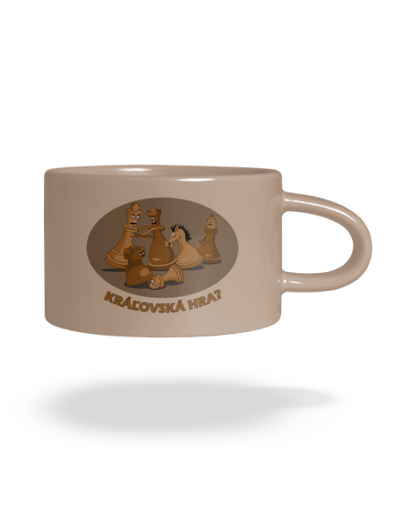 Kráľovská hra hrnček makronka Brown Macaron