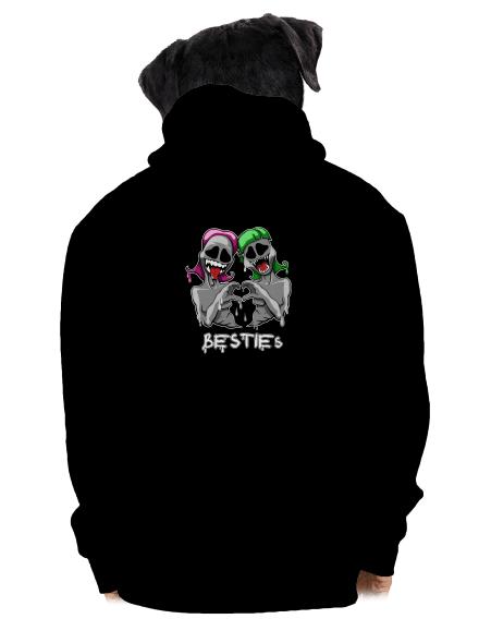 Besties pánska mikina na zips Black