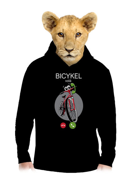 Bicykel volá detská mikina klokanka Black