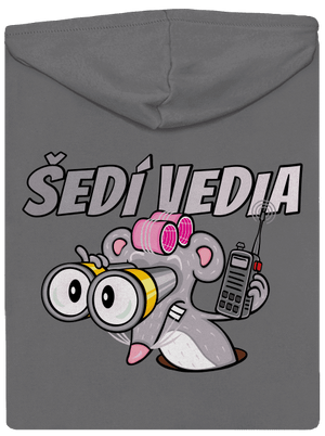 Šedí vedia - myš dámska mikina na zips Steel Gray