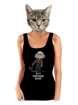 Neklidný - vlastný text dámske tielko klasické Black