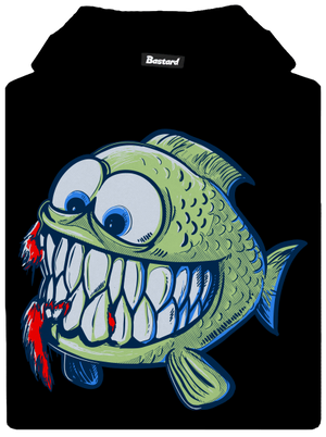 Hladná rybka detská mikina klokanka Black