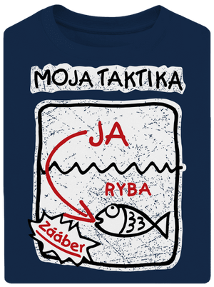 Rybárska taktika unisex tričko oversized Midnight Blue