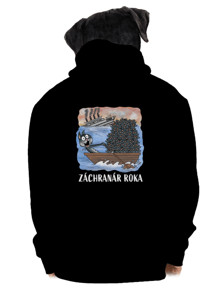 Záchranár roka pánska mikina na zips Black