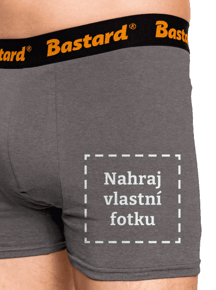 Vlastná potlač boxerky Gray Melange