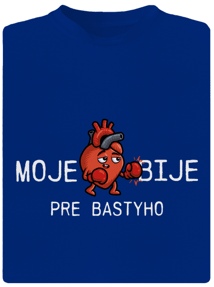 Moje srdce bije pánske športové tričko Royal Blue Mal
