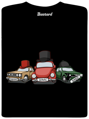 Traja veteráni pánske tričko Black