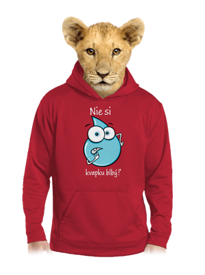 Nie si kvapku blbý detská mikina klokanka Fire Red