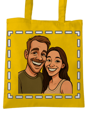 Karikatúra z vlastnej fotky taška Sunflower