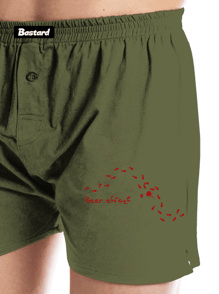 Beer effect! pánske trenky Khaki