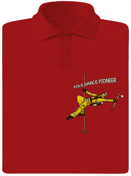 Pole Dance by Dežik pánska polokošeľa Red Mal