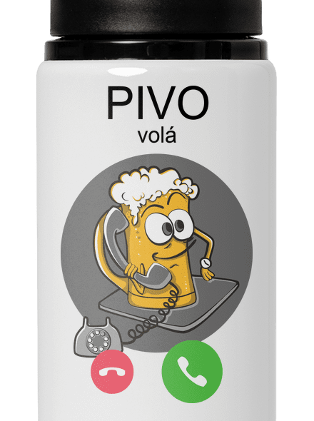 Pívo volá flaša na vodu White