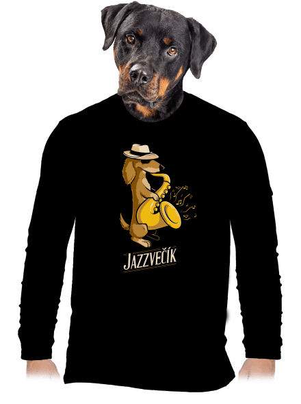 Jazzvečík pánske dlhý rukáv Black