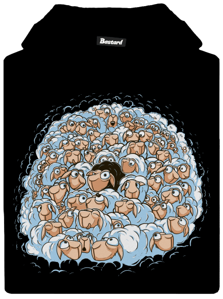 Nejdem s davom detská mikina klokanka Black