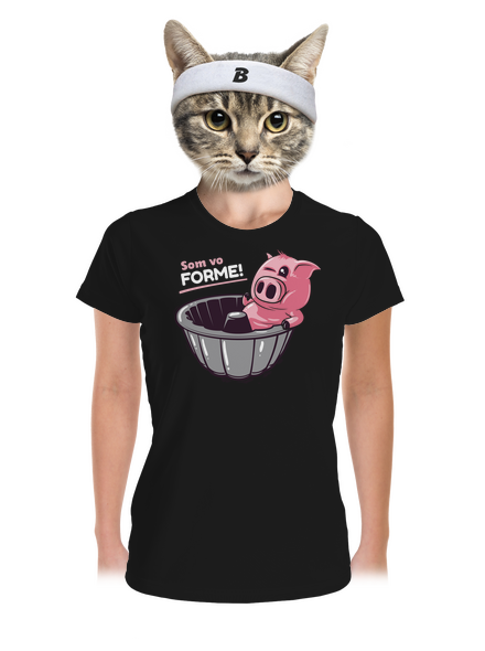 Vo forme dámske športové tričko Black