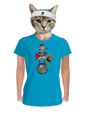 Supermachoman dámske športové tričko Blue Atol