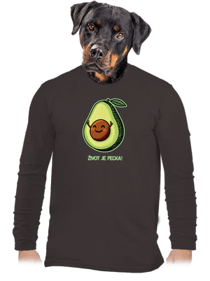 Život je pecka pánske dlhý rukáv Bear Brown