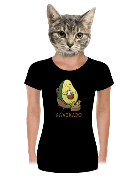 Kávokádo dámske tričko prémium Black