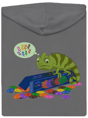 Zmätený chameleón dámska mikina na zips Steel Gray